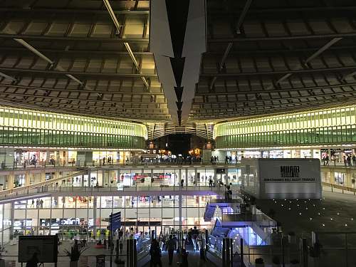les halles landscape photography of mall interior paris